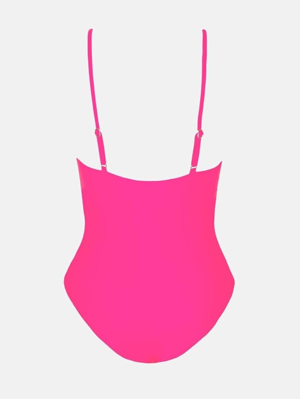 NWT CUPSHE Hot Pink Women's One Piece Swimsuit L Tummy Control Bathing Suit - Picture 2 of 8